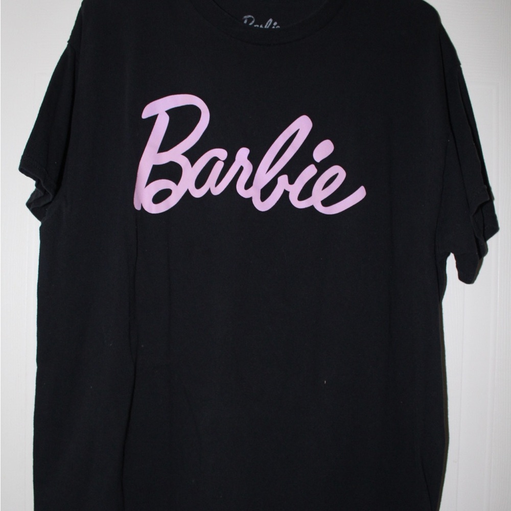 Barbie Black T-Shirt with Pink Logo